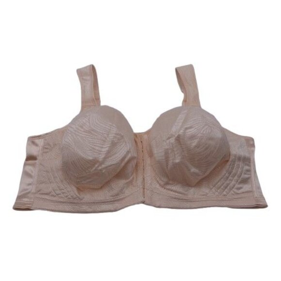 Playtex 18 Hour Posture Boost Front Close Wireless Bra Size 44D Light Beige USE5 - Picture 1 of 8